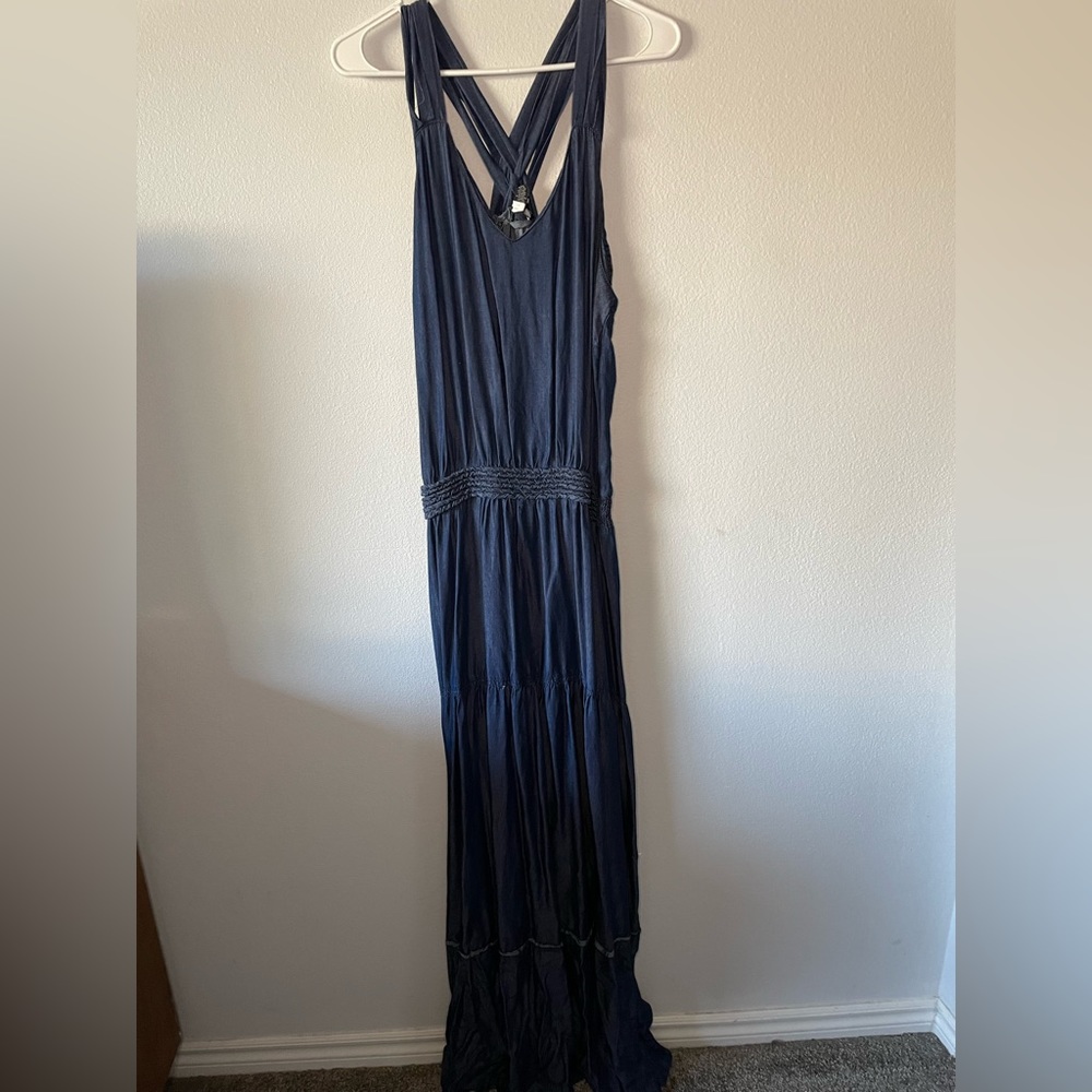 Large INC International Concepts Navy Blue Midi Dress